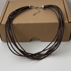 7-strand waxed cotton cord necklace