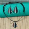 geometric wood jewellery set