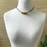 three bead cord necklace