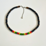 Rasta Wooden Bead Necklace