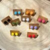 pompom earrings