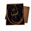 Handmade Wooden Bead Jewellery Set - Earthly Elegance Handmade Wooden Bead Jewellery Set