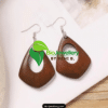 Geometric Wooden Earrings for Women – Lightweight Retro Hollow Wooden Drop Earrings