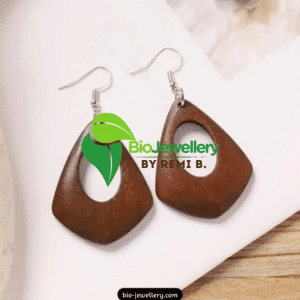 Geometric Wooden Earrings for Women – Lightweight Retro Hollow Wooden Drop Earrings