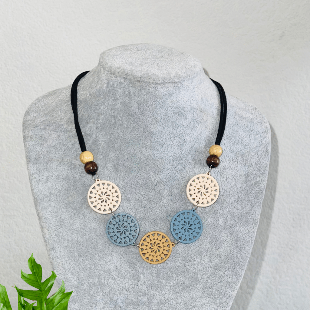 Handmade Bohemian Wooden Necklace